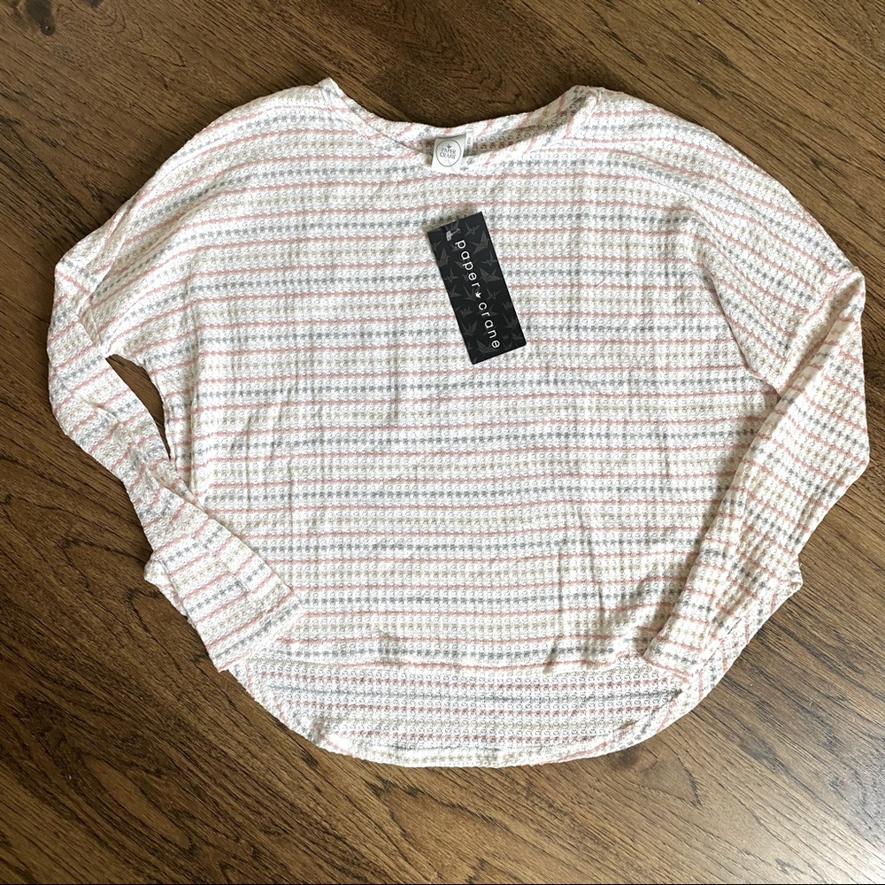 3/$25 Paper Crane 3/4 Sleeve Top